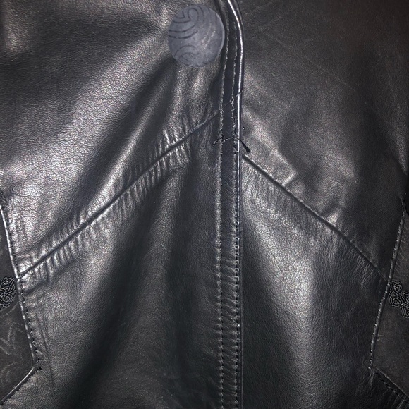 LNR genuine leather trench coat - Picture 8 of 16